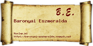 Baronyai Eszmeralda névjegykártya